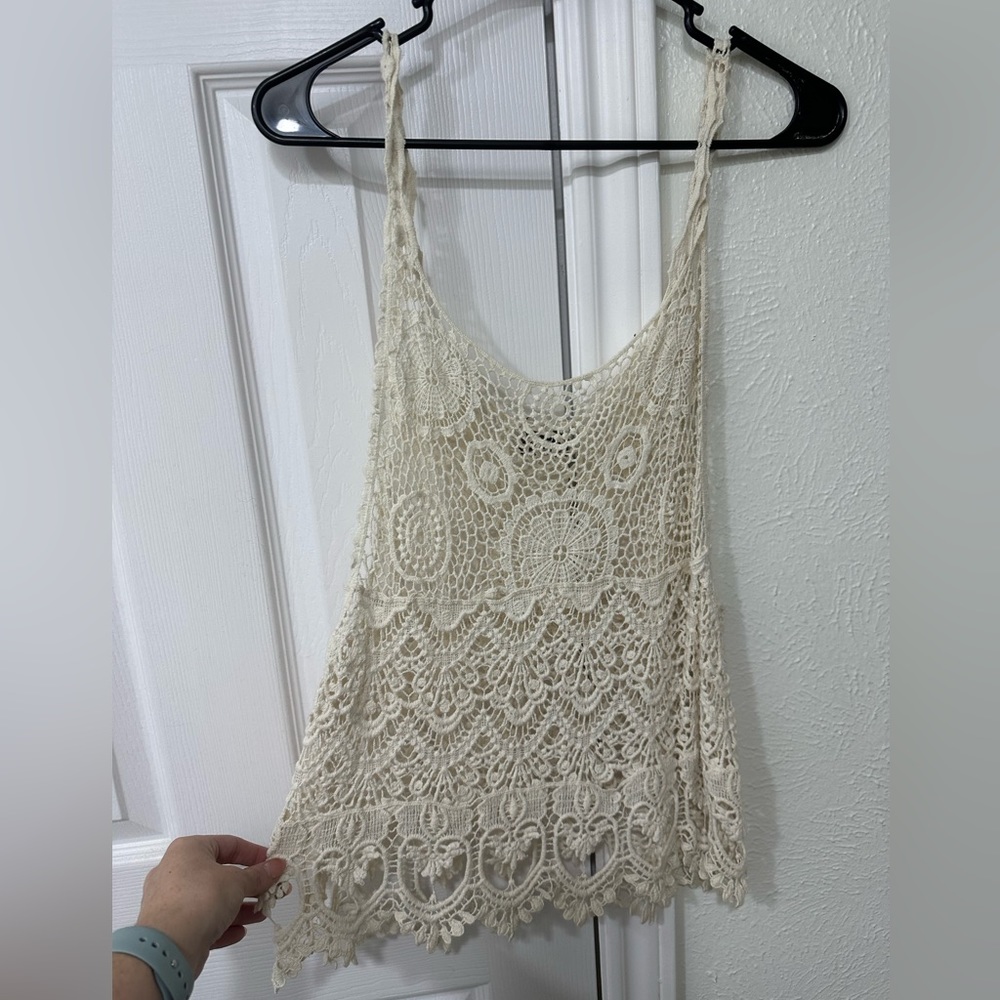 Sheer crochet top